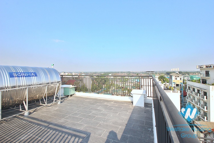 High-end 3 beds apartment with pretty terrace for rent in To Ngoc Van st, Tay Ho